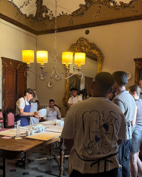 Pasta workshop in a castle